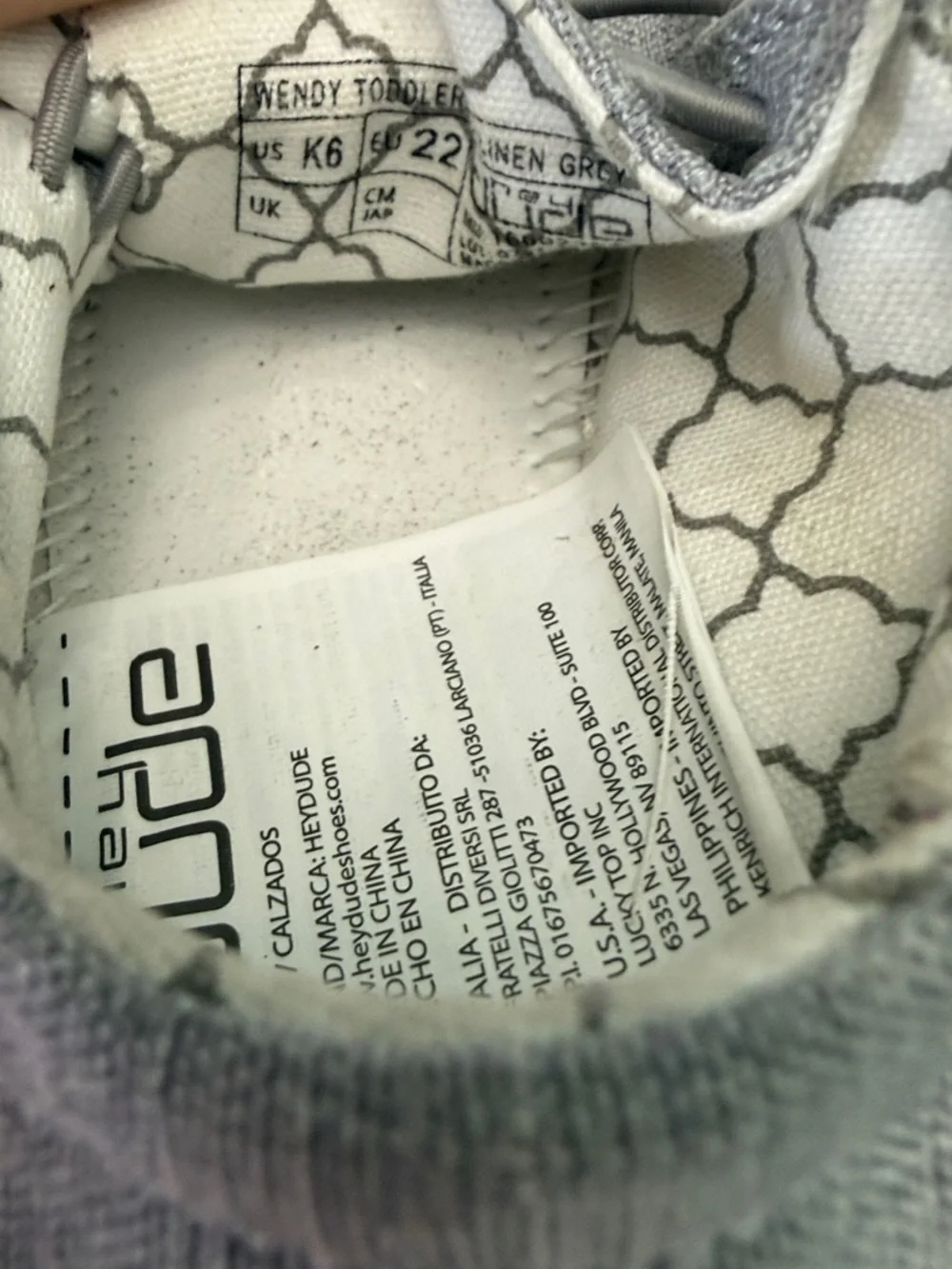 Hey Dude Kids Gray Slip-On Baby/Toddler Shoes